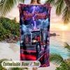 Truck Theme Beach Towel Personalized Custom Name & Text Soft Quick Dry Beach Towel for Swimming Travel