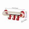 Wall Rotating Sliding Hooks Waterproof Plastic Wall Towel Hooks Space Saving Paste-on Kitchen Storage Hooks for Home
