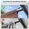 Retractable Pergola Cover, 2.55 x 2.5 m Replacement Canopy Fabric for 3 x 3 m Frame, Roof Top Only, Brown