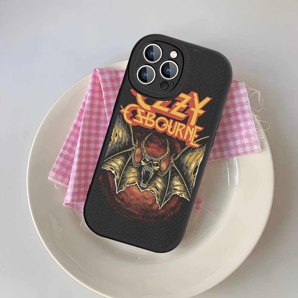 O-Ozzy Osbourne Band Phone Case For IPhone 16 15 14 13 Pro Max 11 12 Plus Leather Silicone Cover