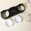 Double Bowl 3 in 1 Cat Feeder Neck Protection Cat Bowls Pet Supplies Pet Food Container  Cat
