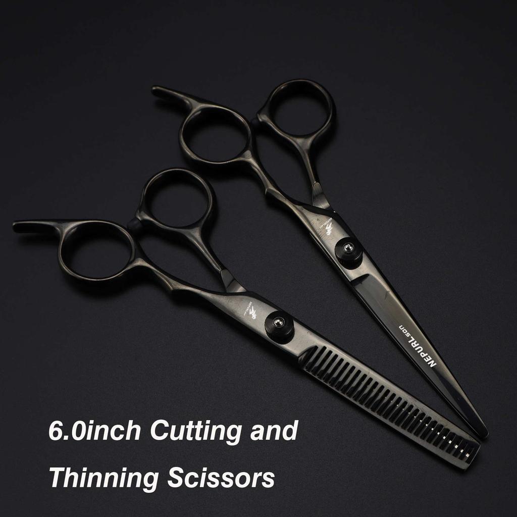 6 Inch Tooth Scissors Flat Scissors for Barbers and Hairdressers Special Fine Scissors for Thinning Haircuts and Hair