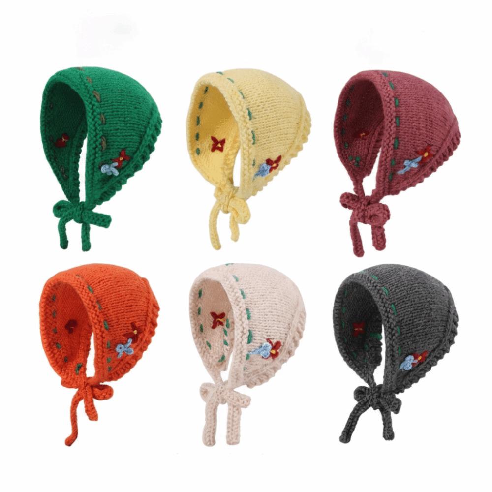 Y2K Wool Headscarf Bohemian Crochet Flower Turban Retro Hijab Clothing Accessories