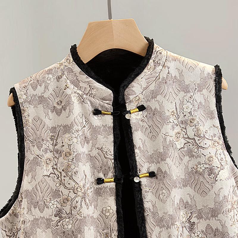 Women's New Chinese Style Retro Stand Collar Frog Button Vest
