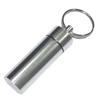 Portable Sealed Jar Keychain Screw Lid Aluminum Alloy Waterproof Flat Bottom Hanging Mini Tablet Pill Storage Bottle Container Holder Key Ring