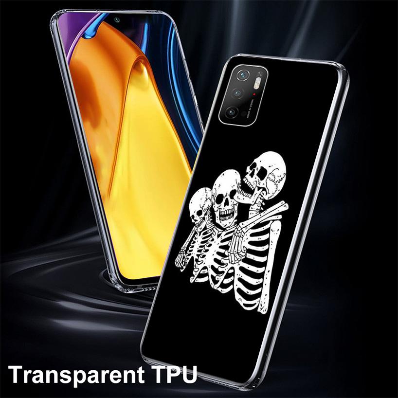 Жуткий Череп Забавный Танцующий Скелет Чехол для Телефона для Xiaomi Poco X5 X6 X7 Pro X4 Gt F7 Ultra M8 M7 Redmi 15C 15 13C 13 12C 12 Уникальный
