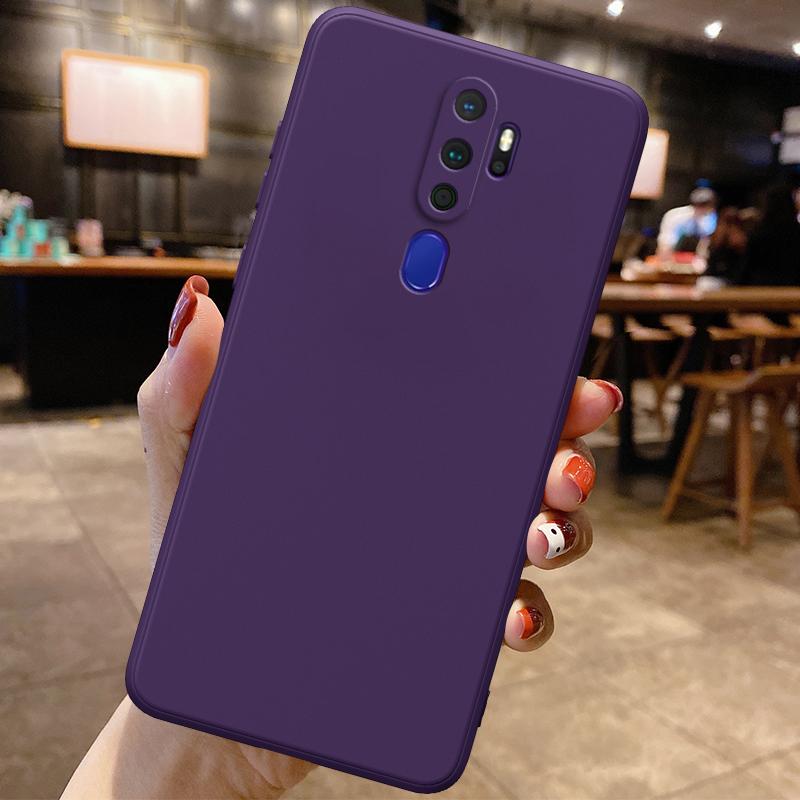 Роскошный квадратный жидкий силиконовый чехол для OPPO A3S A5 AX5 A7X AX7 Pro A8 A9 A9X 2020 Защитные противоударные чехлы для задней панели телефона