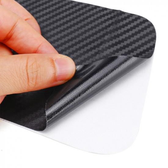 Car Guard Rear Bumper Protector Trim Cover Plate Sill Trunk Rubber Pad Kit Black