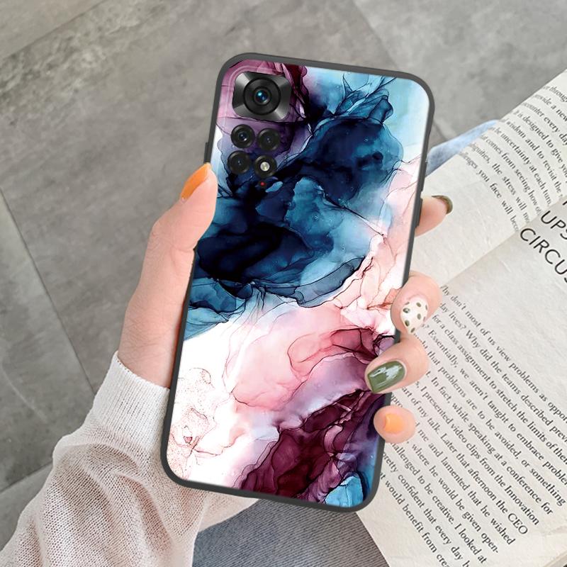 Чехол для телефона с мраморным узором для Redmi Note 11 Pro, Защитный чехол, Розовый силиконовый мягкий чехол для Xiaomi Redmi 13C Note 13 4G