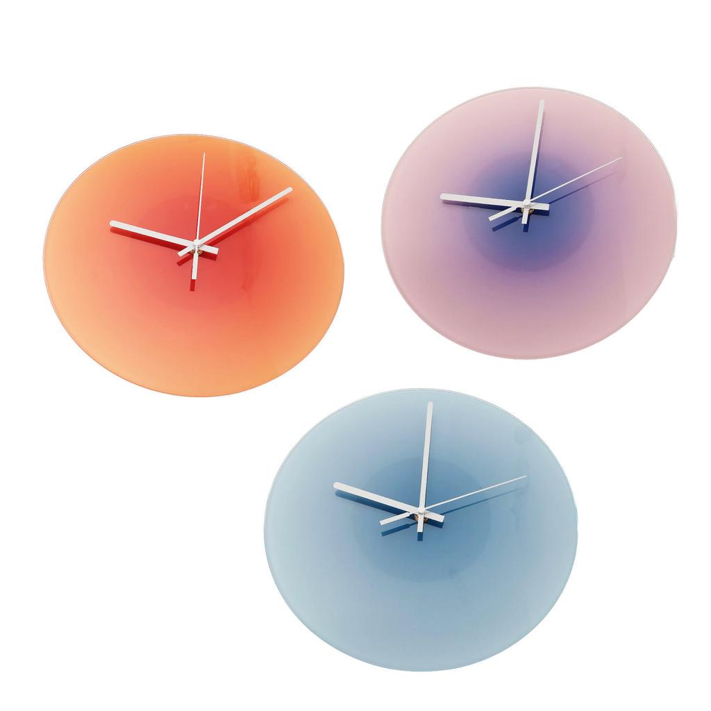 Кварцевые настенные часы 12 дюймов на батарейках Стеклянные Бесшумные Круглые настенные часы для гостиной кухни Cla