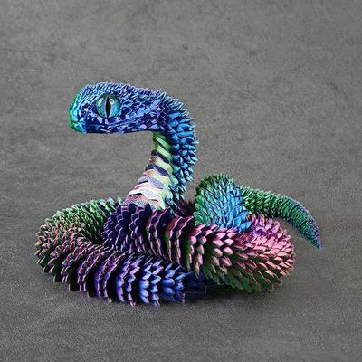 3D-печатный дракон, красочный, гибкий, подвижный, фигурки дракона, 3D-печатные животные, креативные подарки на день рождения для украшения дома и стола
