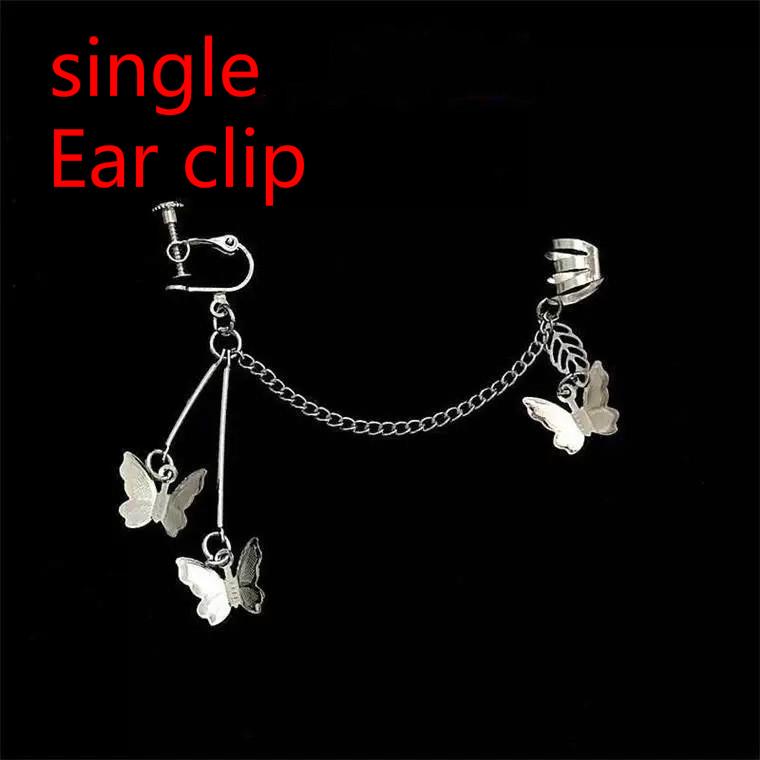 Bohemian Lady Temperament Fairy Butterfly Girl Personality Design Exaggerated Earrings Ear Bone Clip