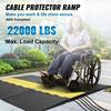 Rubber Cable Protector Ramp, 5 Channel, 22000 lbs/axle Capacity Heavy Duty Wire Cover Ramp Hose Cord Ramp Driveway, Traffic Speed Bump with Flip-Open