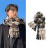 Windproof Winter Cashmere Scarf Lattice Checkered Scarf Simple Plaid Wool Scarf  Men Women