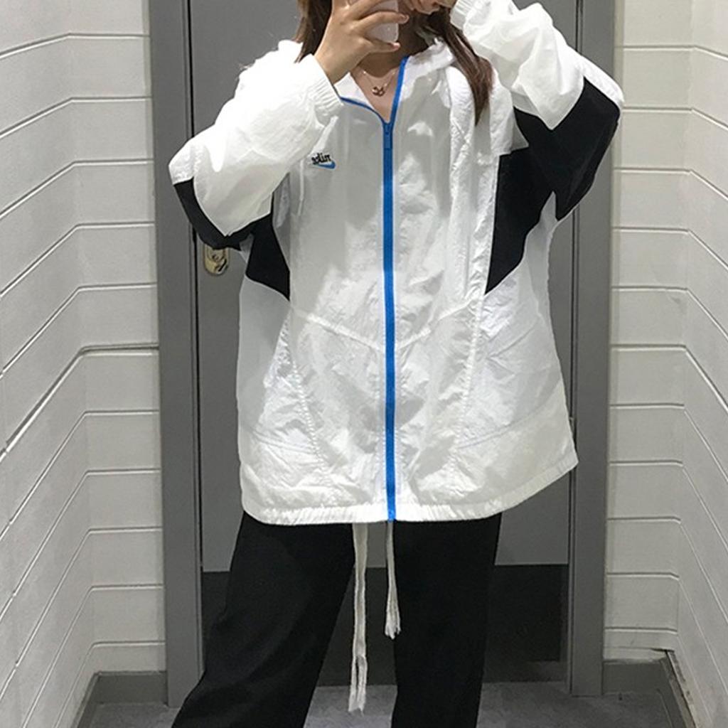 Nike Куртка на молнии с капюшоном и принтом логотипа, мужская верхняя одежда, белая DB5172-100