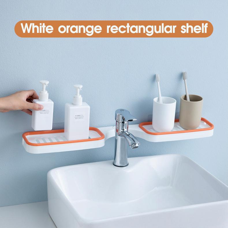 Punch-Free Bathroom Shelves Revolving Shelf Corner Storage Rack For Makeup Home Storage Organizer Bathroom Accessories Set