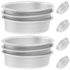10 Pcs Oval Mold Nonstick Baking Pan Cheese Cake Bread with Lid Fruit Filling Tart Molds for Flan Pans Metal