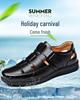 Men's Versatile Spring Breathable Leather Sandals with Soft Sole
