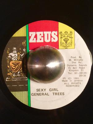 7-дюймовая пластинка GENERAL TREES - Sexy Girls НИКАКОЙ Zeus 1991 Ямайка Регги, Ска и Даб Б/У