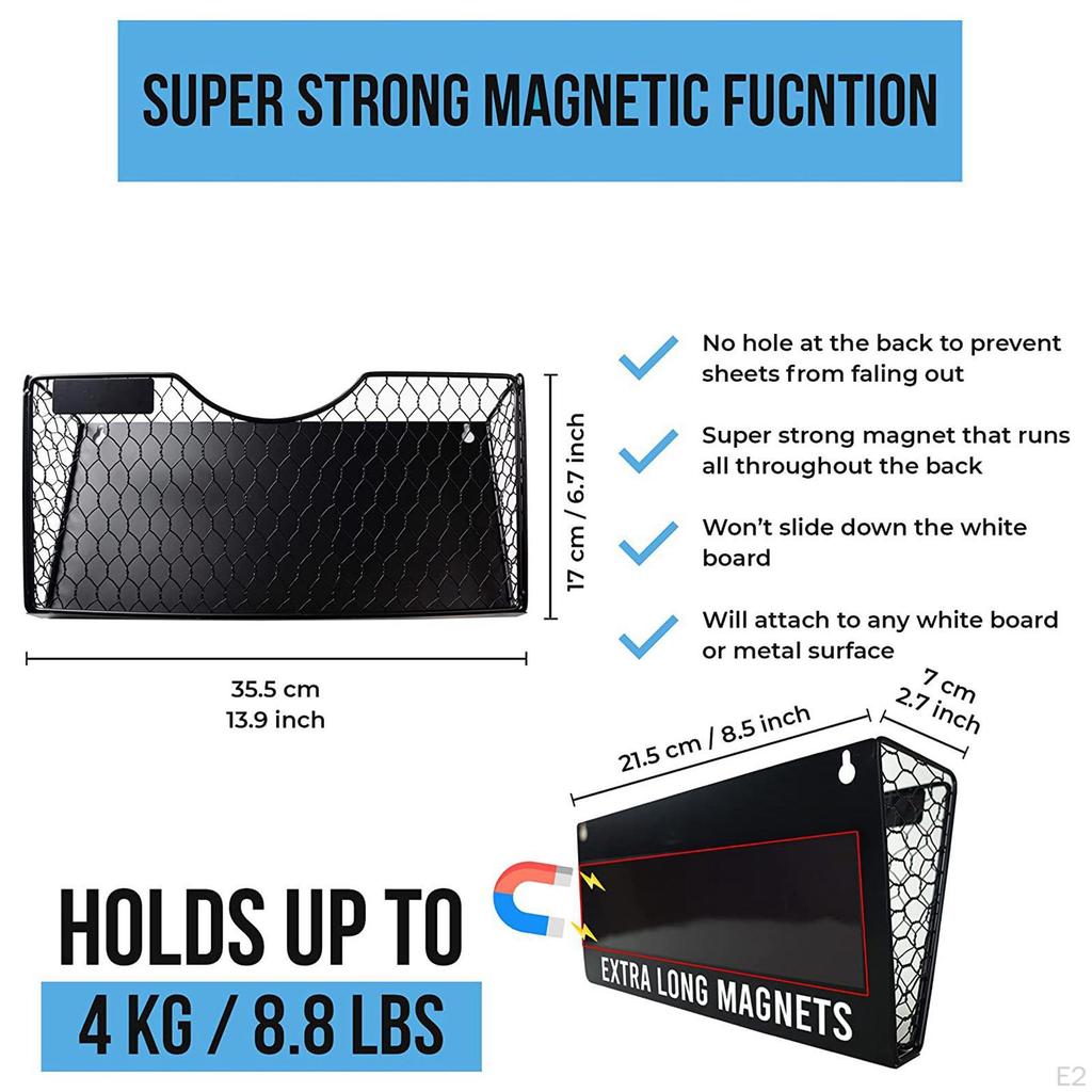 Wall Mounted Mesh File Holder Rack Shelf Iron Newspaper A4 Information