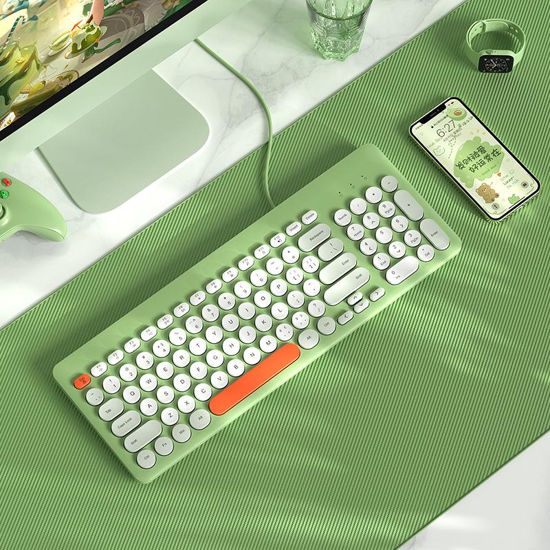 BOW Hangshi K221 USB Проводная клавиатура для девочек - Для настольного компьютера и ноутбука
