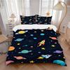 3 шт. комплект постельного белья Космическое приключение Включает 1 одеяло + 2 наволочки, Без подушек, Мягкий, Удобный, Легкий, Дышащий, Pri