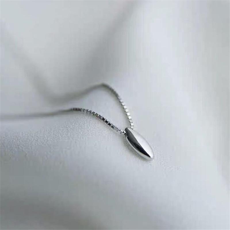 New Simple Short Water Drop Shaped 925 Sterling Silver Jewelry Temperament Exquisite Clavicle Chain Pendant Necklaces Xl149