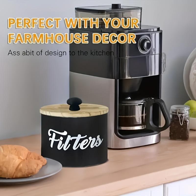 Держатель для кофейных фильтров Фермерский белый Контейнер для хранения фильтров Корзина для столешницы Аксессуары для кофейного бара Кофейная станция