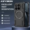 KEYSION Полый чехол с рассеиванием тепла для Xiaomi 17T Pro 5G Силикон+ПК Магнитное охлаждение Ударопрочный чехол для телефона для Xiaomi 17T 5G