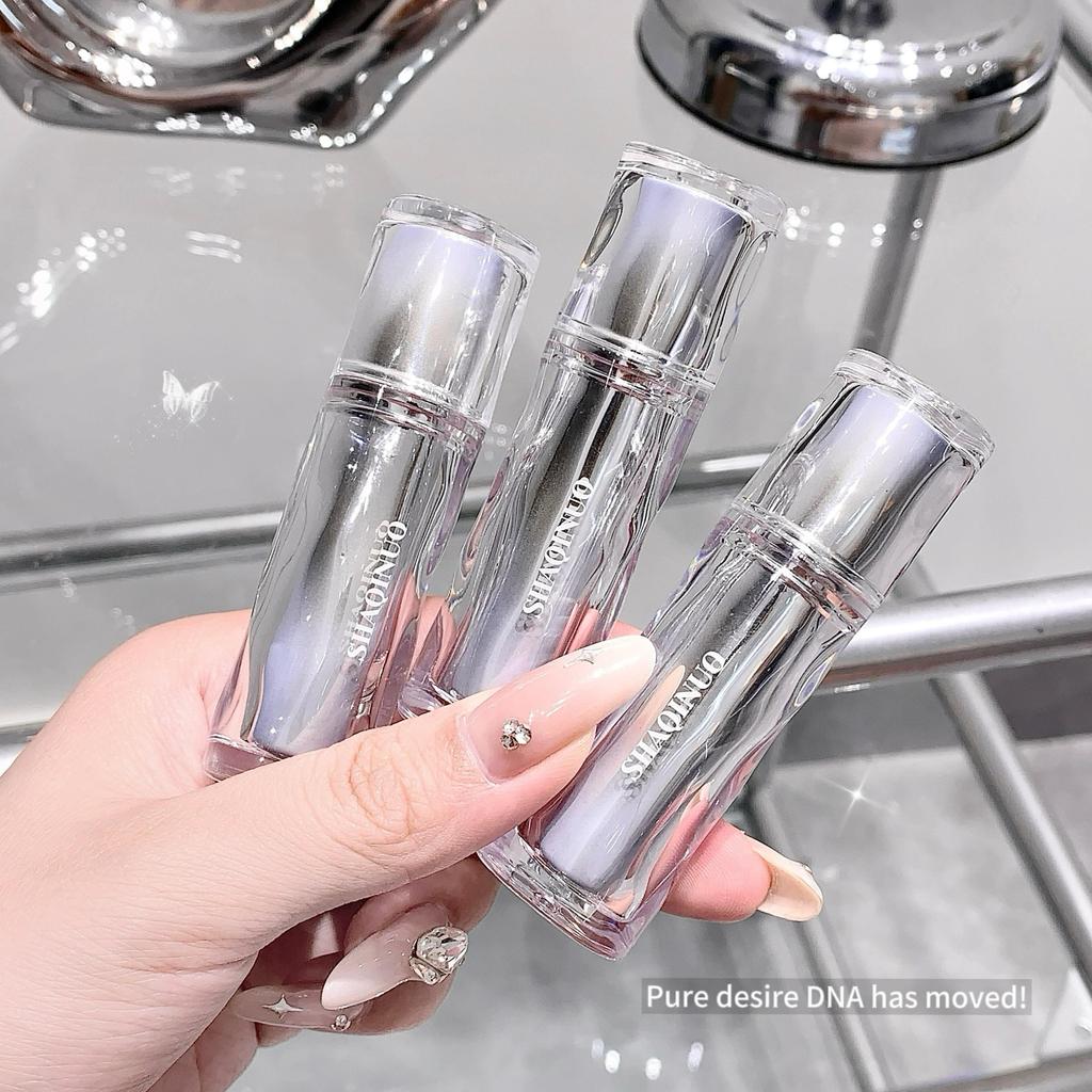 SHAQINUO Mirror Lip Glaze Juicy Clear & Natural Makeup Lip Tint Lip Gloss Long-lasting Moisturizing Glaze