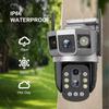 LS VISION 6K 12MP Wireless WIFI/4G IP Camera Three Lens 10X Optical Zoom CCTV Waterproof PTZ Auto Tracking Security Outdoors Webcam