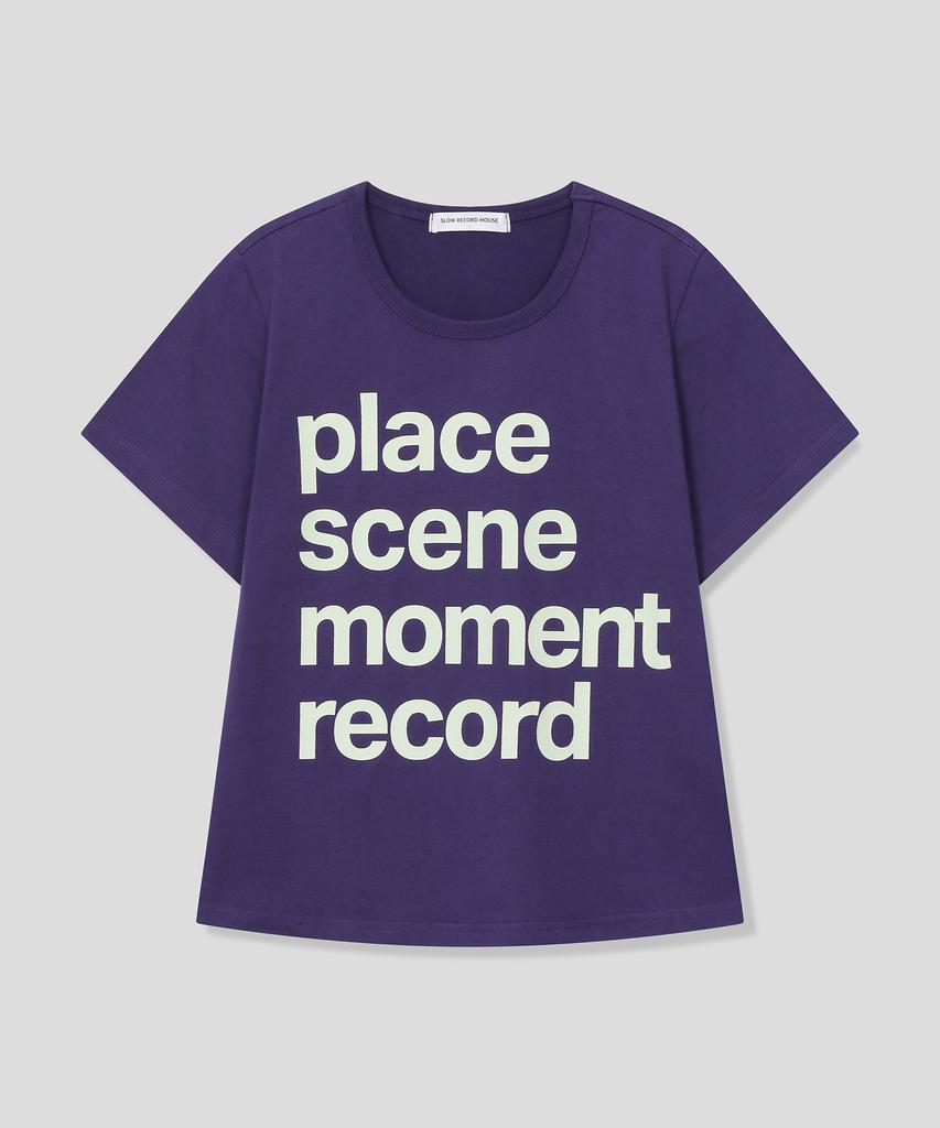 Футболка SLOW RECORD HOUSE Archive Typography_Фиолетовая