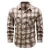 Men S Vintage American Style Cleanfit Short Sleeve Plaid Shirt