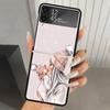 Чехол для телефона с принтом «Мама и малыш» из твердого ПК для Samsung Galaxy Z Flip 6 5 4 3 Черный чехол ZFlip6 Flip5 Flip4 5G Складные чехлы с принтами