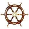 Nautical Premium Sailor's Hand Crafted Brass, Wood Ship Wheel Luxury Gift Decor Boat Collectibles 182.88, Anchor, Strip