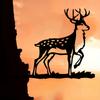 1pc Metal Deer Buck or Doe Silhouette - Home & Garden Decor. A Beautiful Metal Cutout Garden Art, Perfect for Wedding