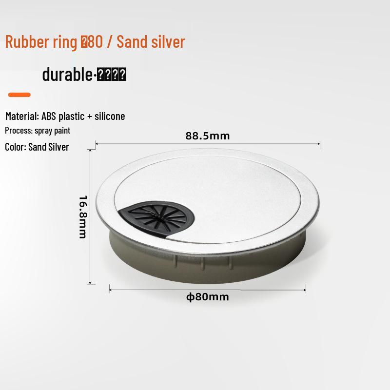 Desk Cable Management Box, ABS Plastic Round Cable Hole Cover, Decorative Wire Box