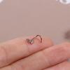 Geometric Zircon Nose Screw Studs Opal Nostril  Trendy   Women