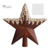 Рождественская звезда верхушка для елки украшение блестящая звезда верхушка для деревьев гирлянда настольный праздничный декор