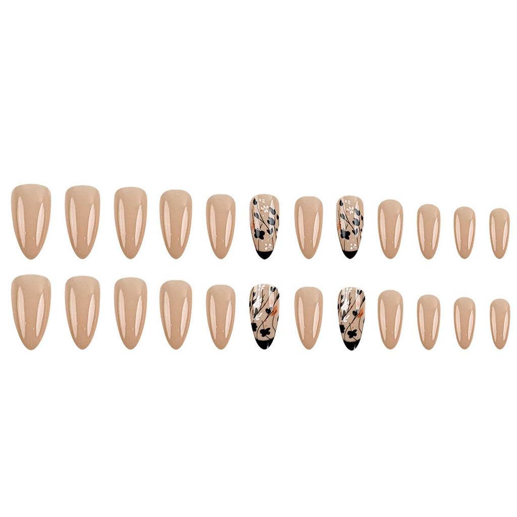 Миндальный пресс на ноготь глянцевая накладная палочка для ногтей в 12 размерах 24 шт. французские ногти советы для самостоятельного украшения ногтей
