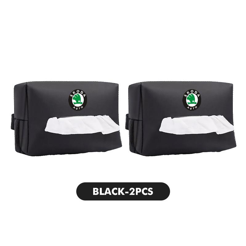 VIJT4 Car Tissue Box Cover Seat Back Hanging Type Tissue Storage Case For Skoda S Kodiaq Octavia 2 3 Yeti Karoq Rapid Fabia VII VRS