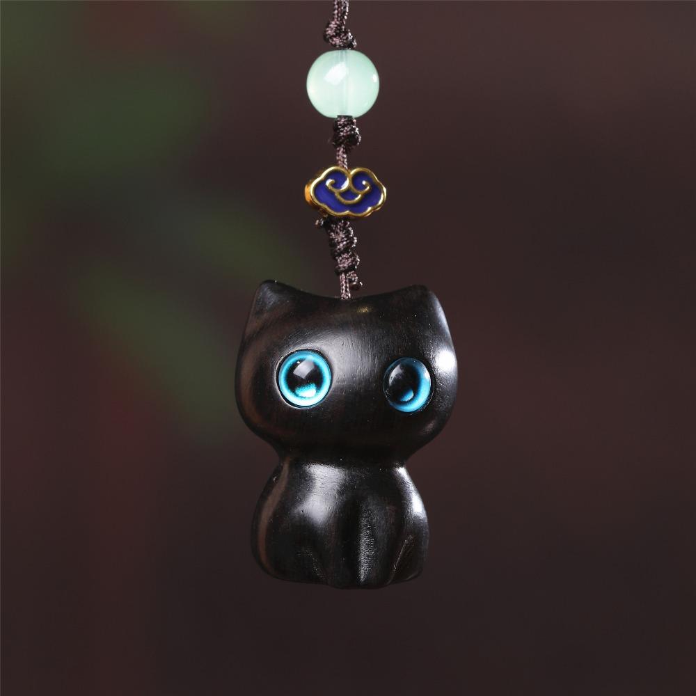 Китайский стиль сандалового дерева брелок кулон брелок ремешок милый мобильный телефон кольцо для женщин