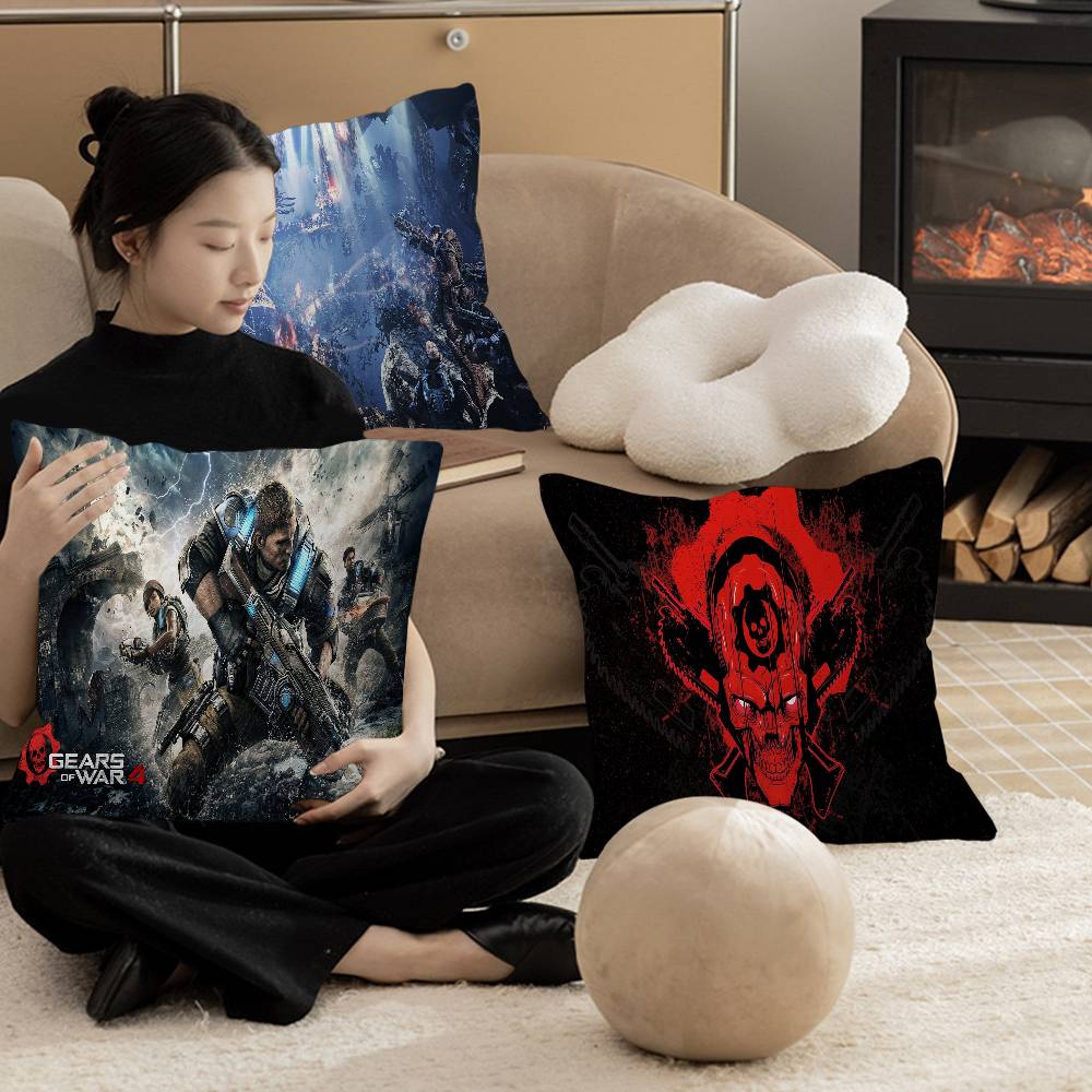 G-Gears O-Of W-War Декоративная Подушка для Эстетики Комнаты Наволочка Домашний Декор Спальня Диван-Кровать Подушка для Дивана 45x45