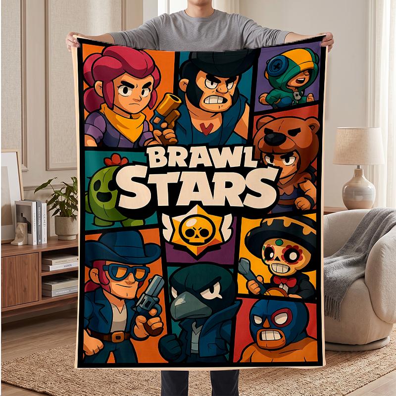 Brawl Stars Soft Warm Flannel Blankets Comfortable Blanket for Home Decoration Gifting