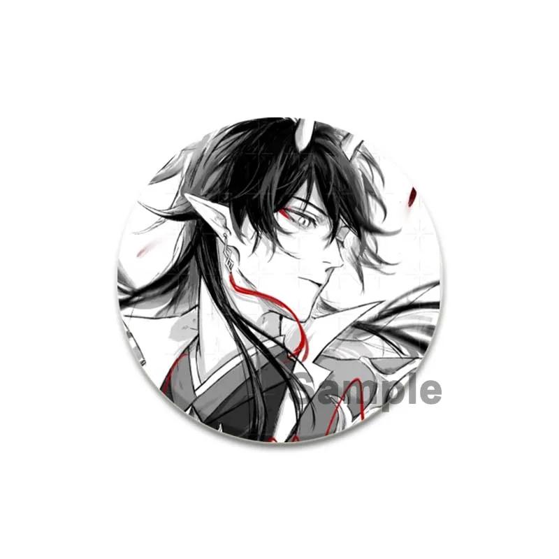 32/44/58mm Anime Genshin Impact Badge Zhongli Cartoon Brooches On Backpack Clothes Handmade Round Enamel Pins for Jewelry Gift Accessories