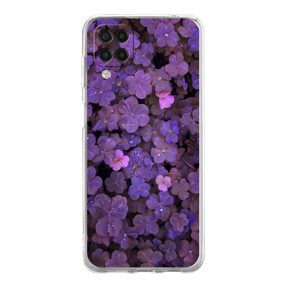 Чехол для телефона Samsung Galaxy A13 A15 A25 A51 A71 A21S A11 A12 A31 A52 A41 A23 A53 A73 A32 5G A03S A05s, прозрачный чехол с цветком 12
