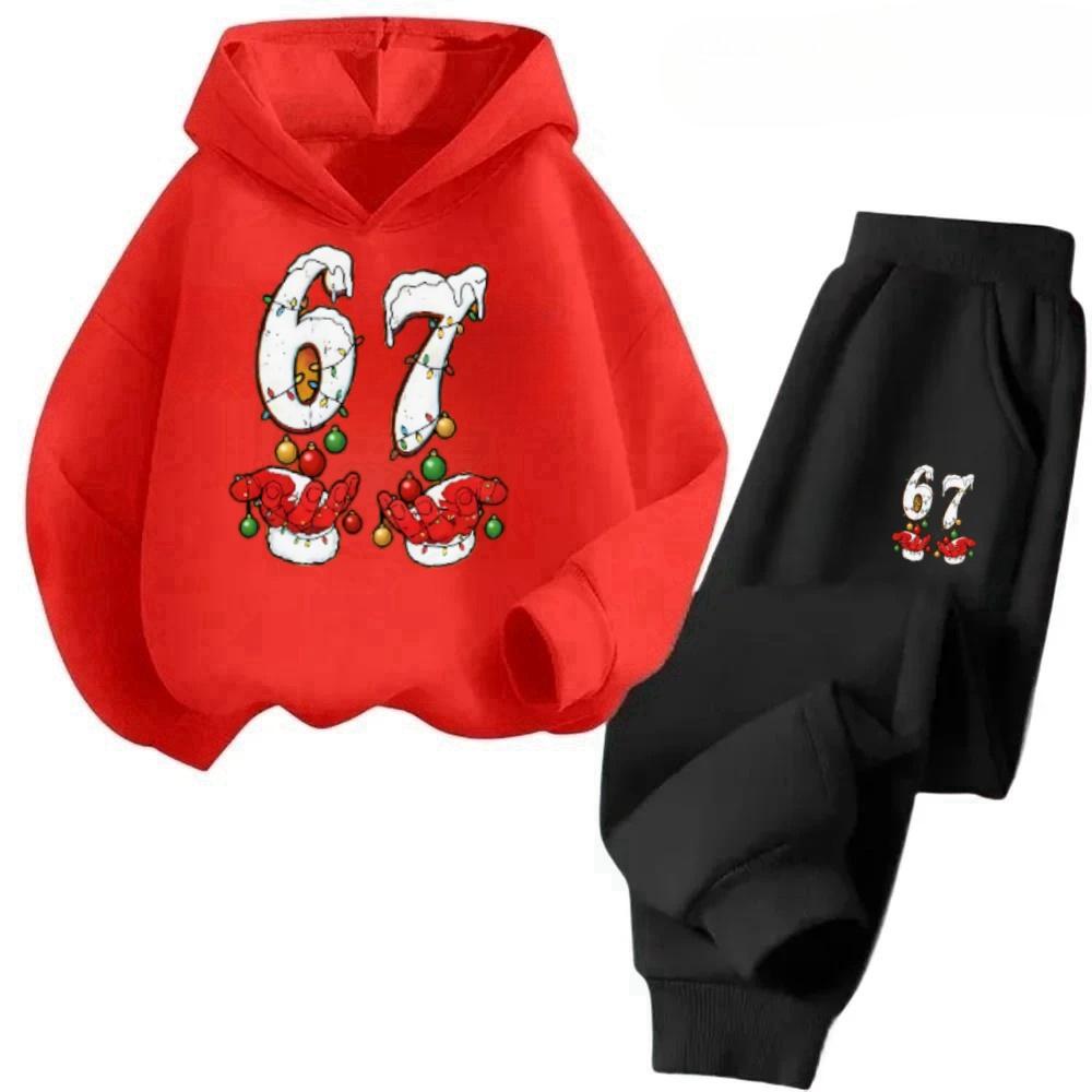 67 Гипоаллергенный детский костюм, приятный к коже, 2 предмета, одежда для игр 2026, детский удобный комплект из толстовки