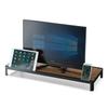Подставка для монитора Sanwa Direct из натурального дерева, ширина 75 см x глубина 28 см, в комплект входит подставка для смартфона/планшета 100-MR121