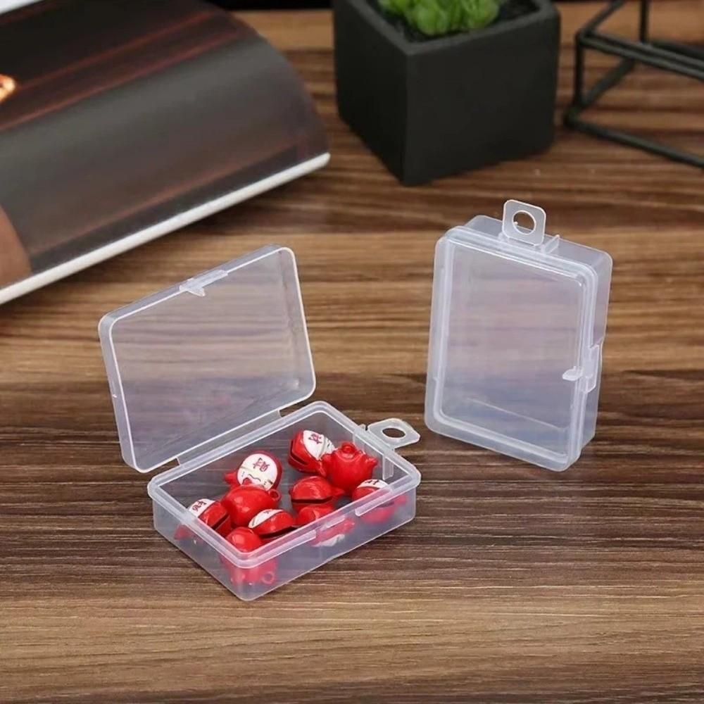 Flip Cover Plastic Jewelry Case Rectangle Sewing Storage Box Hair Clips Boxes  Craft Supplies
