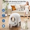 Large Capacity Automatic Cats Litter Boxes Self Cleaning Cat Litter Box with WiFi Connect Smart App for Indoor Kitty Small Cats